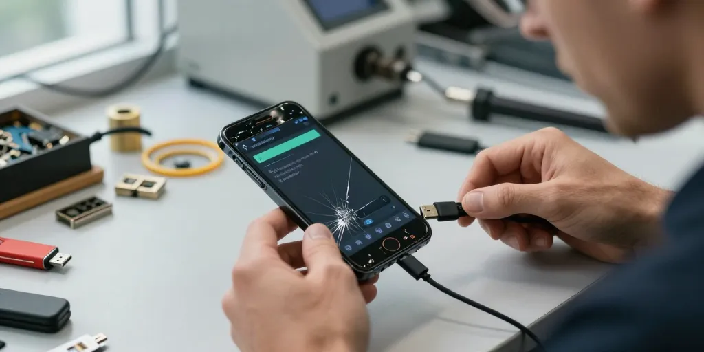 comment récupérer des données sur un téléphone portable cassé